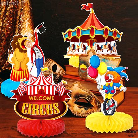 Buy KatchOn, Carnival Centerpiece Table Decorations - Pack of 9 ...