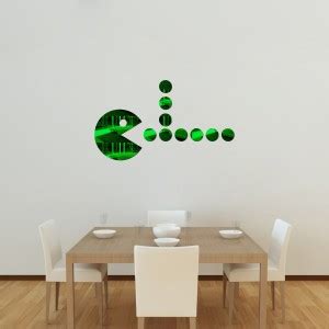 DECOR KAFE 39 cm Abstract Design Acrylic 3D Mirror Wall Sticker (Green ...