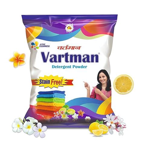 Vartman Double Power Lemon Top Load Washing Powder 3KG Detergent Powder ...
