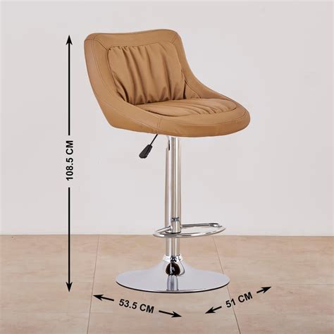 Buy Smith Faux Leather Bar Stool - Brown from Home Centre at just INR ...