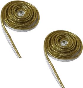 Adhvik CWG0128-007 Set Of 2 (9 Mtr Roll and 0.6cm Width) Golden And ...