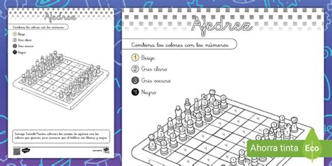 Colorea por números: Ajedrez