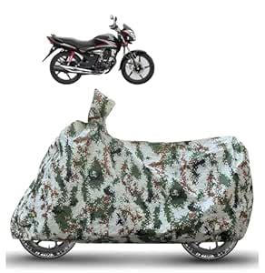 Caronix CB Shine 125 Bike Cover with Mirror Pocket, Belt & Buckle ...