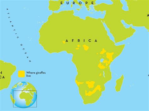 Giraffes Habitat Map