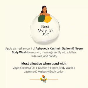 Body Wash Kashmiri Saffron and Neem - Natural and Hydrating