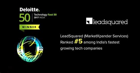 LeadSquared Ranked 5th Fastest Growing Technology Company In India