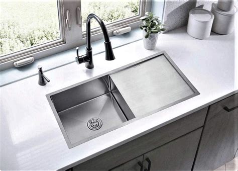SS Sink 37x18x8 Bowl Sink with Drain Board, Silver, Chrome Finish ...