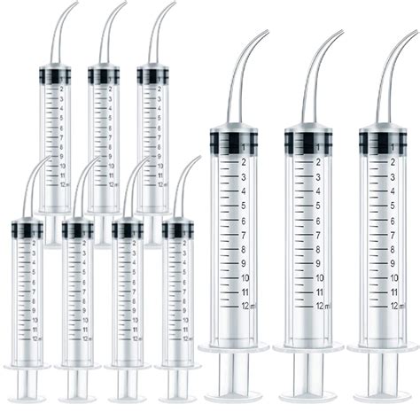 Buy 10 Pack Dental Syringe Disposable 12cc/ml Dental Irrigation Syringe ...