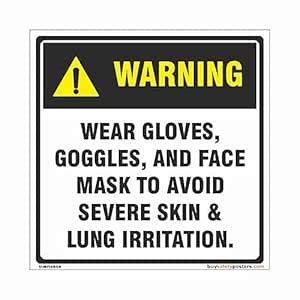buysafetyposters.com - Wear PPE to Avoid Skin & Lung Irritation Sign In ...