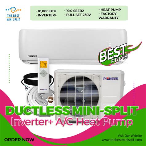 The Best Mini Split: 18,000 BTU 19 SEER2 Ductless Mini-Split Inverter+ ...