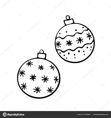 Christmas Balls Outline