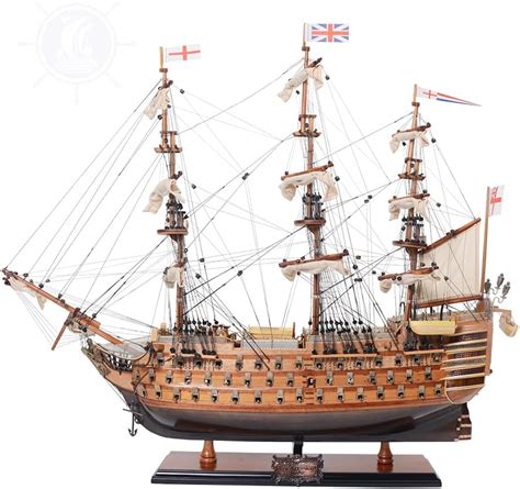 Old Modern Handicrafts Medium HMS Victory Model Ship in Natural Wood by ...