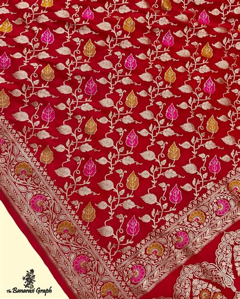 Premium Mashru Silk - All Over Jaal Work with Meenakari Banarasi Saree ...