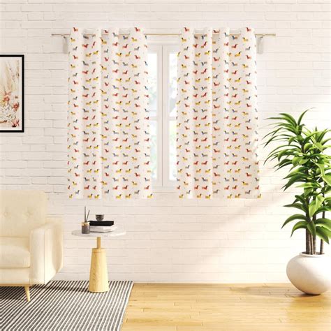 Buy Slate Kids Set of 2 Printed Light Filtering Window Curtains from ...