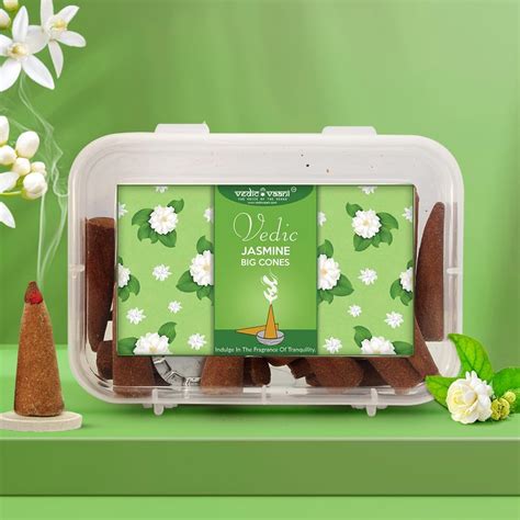 Vedic Vaani Jasmine Fragrance Incense Cones | Agarbatti for Home ...