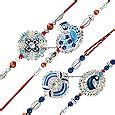 Buy Mahi Combo of Peacock Four Rakhis for Dearest Brothers (Bracelet ...