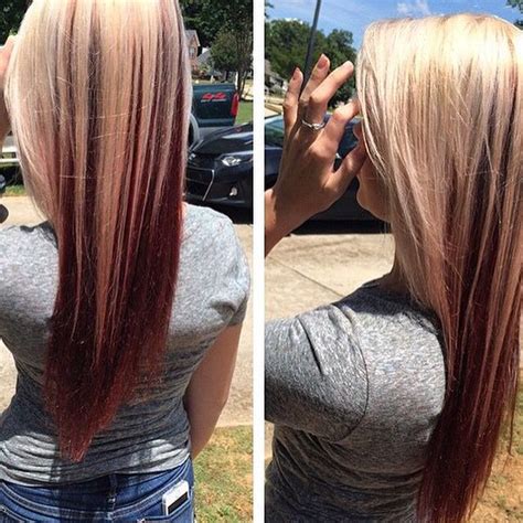 blonde hair red underneath