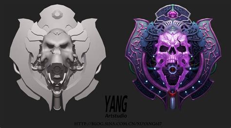 紫色水晶骷髅头-原创-角色/人物/生物-122008089-CG模型网
