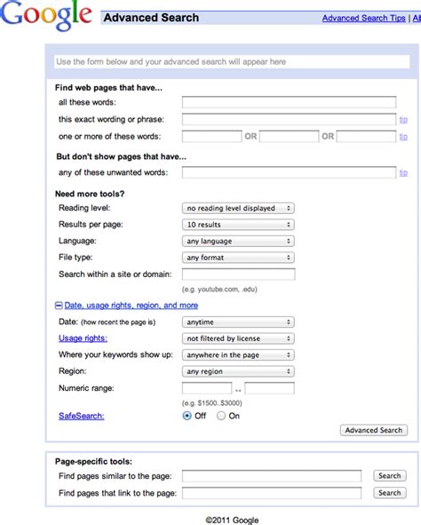 Image result for Google Advanced Search HTML