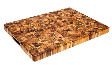 Buy BOIS ART Extra Large Teak End Grain Chopping Cutting Board with ...