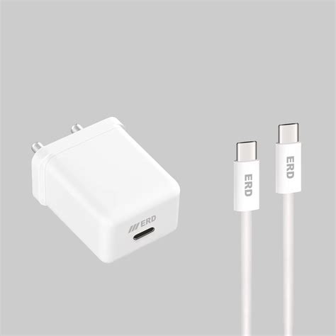 ERD TC-133 CHARGER+USB-C TO C PD WHT 33W
