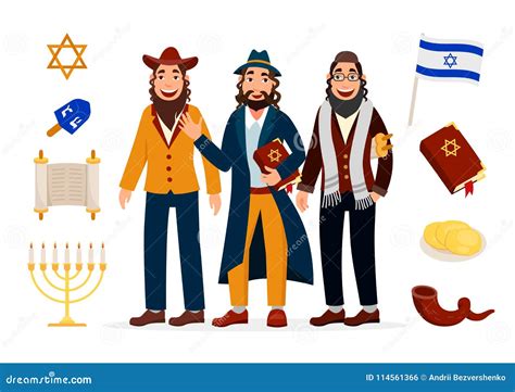 Jewish Symbols: Dove, Olive Branch, Pomegranate, Matzah, Fish, H Cartoon Vector | CartoonDealer ...