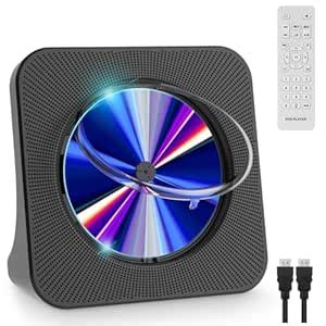 Gueray 906 DVD/CD Player for TV with Bluetooth Speakers, Display, Alarm ...