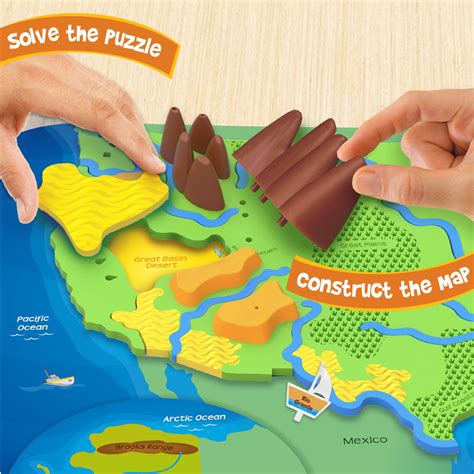 Mapology Physical Features USA Puzzle – Imagimake