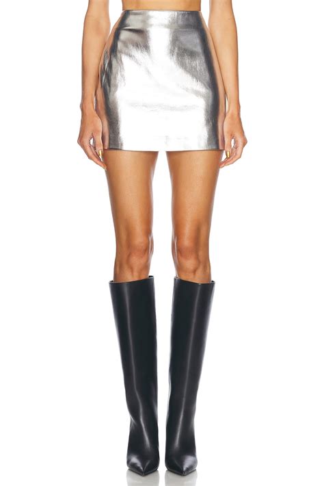 RTA Yvette Skirt in Silver | FWRD