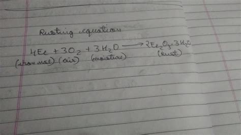 When an iron nail gets rusted, iron oxide is formed? - Brainly.in