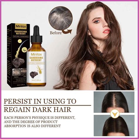 Anti Grey Hair Ganoderma Nutrients Natural Blackening 30ml Anti-Greying ...