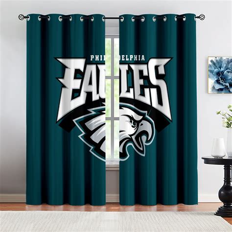 Philadelphia Eagles Football League Curtains Blackout Window Treatment ...