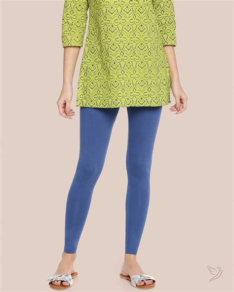 Cotton Ankle Legging - Ink Blue
