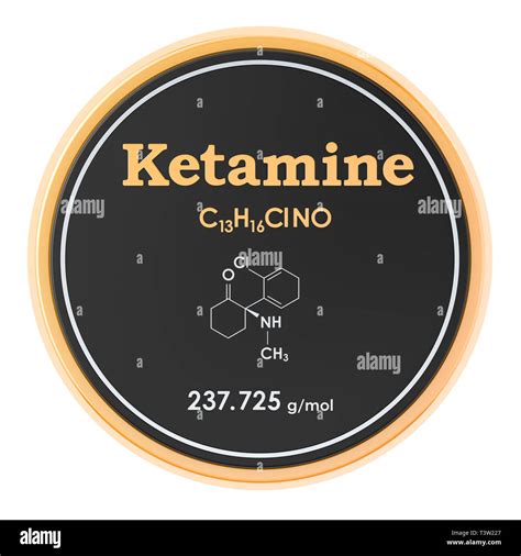 Ketamine. Chemical formula, molecular structure. 3D rendering isolated on white background Stock ... - structure of ketamine