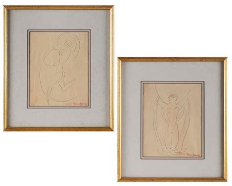 Raoul Henri Pene Du Bois (new York/california, 1912-1985), Two Works ...