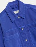 Buy Pure Cotton Denim Relaxed Shacket at Marks & Spencer