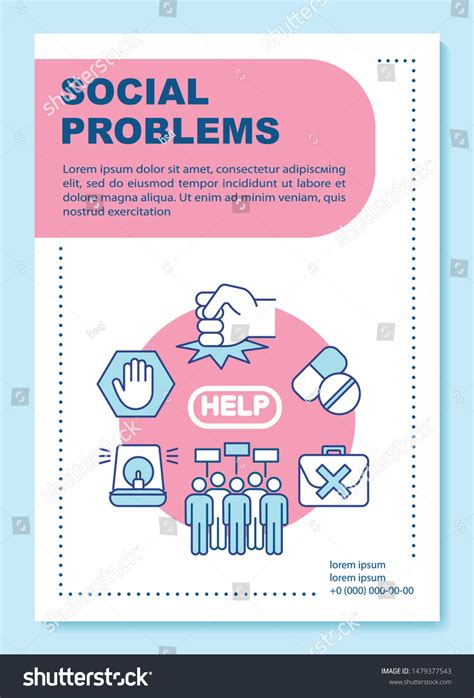 Social Issues Problems Poster Template Layout: vector de stock (libre ...