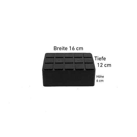 Gummiauflage für Hebebühne 16 x 12 x 6 cm, 15,00