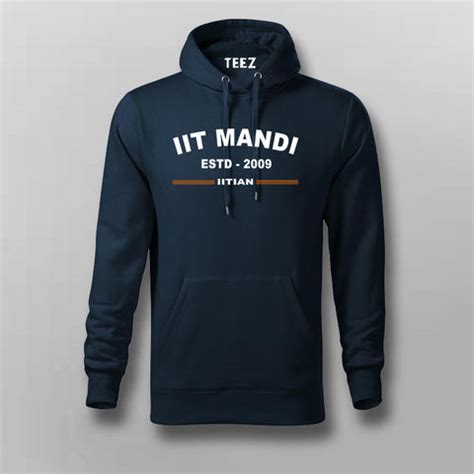 IIT Mandi ESTD 2009 Alumni Cotton Hoodie - Exclusive Design - TEEZ.in