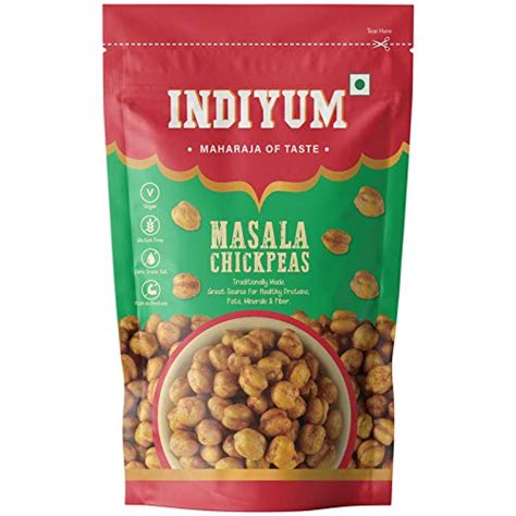 Indiyum Snack Namkeen Masala Chickpeas Chana 120g : Amazon.in: Grocery ...