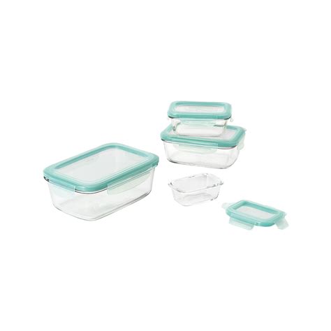 Oxo Good Grips 4pc Smart Seal Rectangular Glass Container Set ...