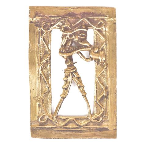 Brass Dhokra Wall Art Hanging Man Playing A Saxophone