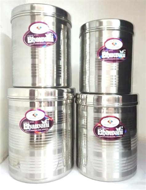 Liolis Steel Dabba Set | Steel Container Set | 4 Pcs Stainless Steel ...