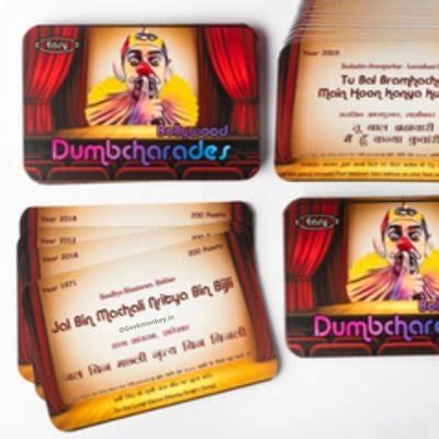 Dumb Charades - Card Game with a Twist | Bollywood Trivia Game – Geekmonkey