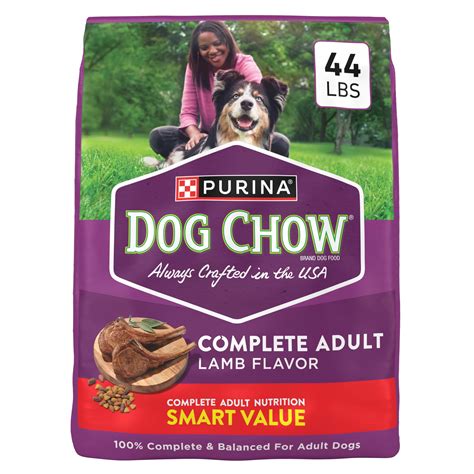 Purina Dog Chow Healthy Adult Crunchy Lamb Flavor High Protein Dry Dog ...