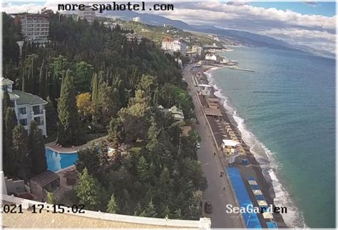 Веб-камера, Алушта 2025 — пляж спа-отеля Море | Online Krymania