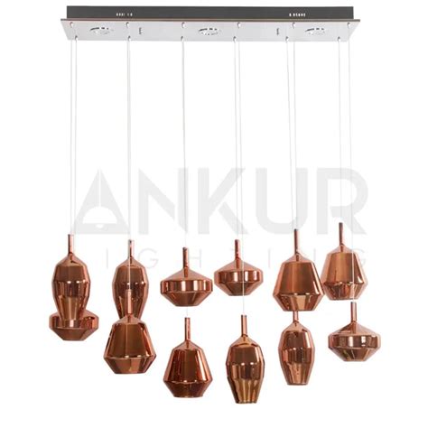 ANKUR PENTA MOM CONTEMPORARY 12 GLASS RECTANGULAR CHANDELIER at the ...
