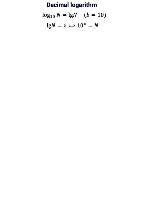Image result for Decimal Logarithm
