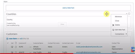 How to Use Form Web Part to Show Data From a List 的图像结果