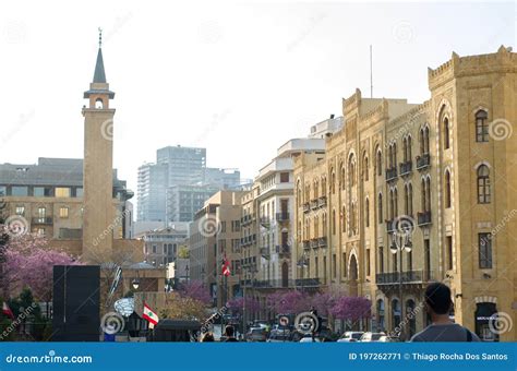 Center Of Beirut, Capital Of Lebanon, Tree And Classical Architecture And Characteristic Of The ...